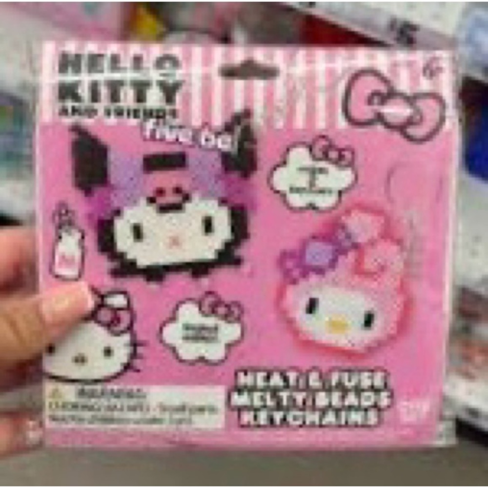 Hello Kitty Heat & Fuse Melt Beads Keychains - Pink